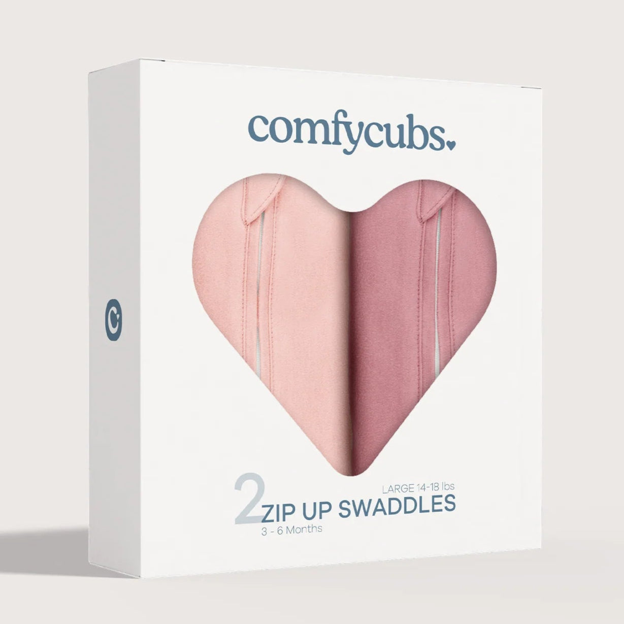 Easy Zipper Swaddle Blankets - Blush, Mauve