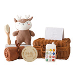 Eco Chic Kraamcadeau - met Rieten koffertje