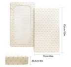 Hoeslaken met lieve prints 71x132cm – Mousseline katoen