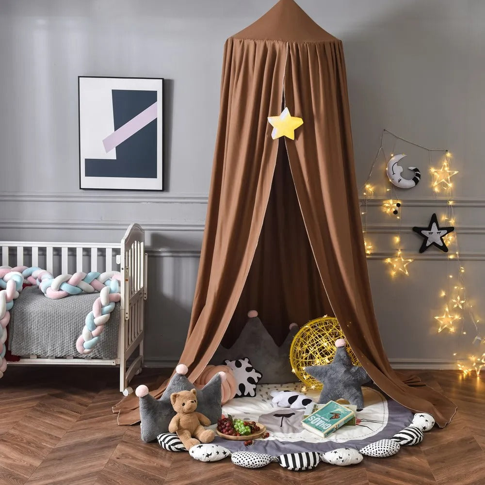 Baby klamboe en hemel voor ledikant – katoenen hangende klamboe tent voor kinderkamer decoratie