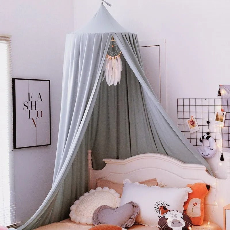 Baby klamboe en hemel voor ledikant – katoenen hangende klamboe tent voor kinderkamer decoratie