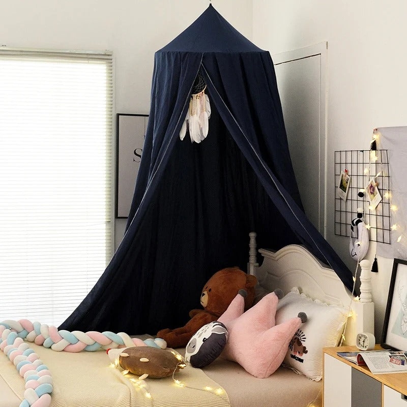 Baby klamboe en hemel voor ledikant – katoenen hangende klamboe tent voor kinderkamer decoratie